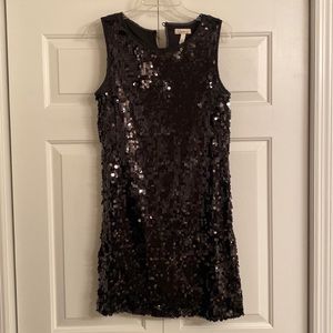Black sequin cocktail dress